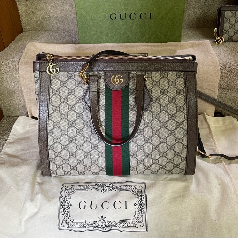 Authentic♥️GUCCI💚 Ophidia GG Medium Tote Bag